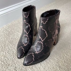Steve Madden snake skin booties